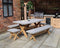 Luna 8 Seater Rectangular Concrete Dining Table and Bench Set