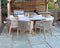 Luna 8 Seater Ellipse Concrete Table Dining Set with Rope Dining Chairs