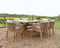 Luna 6 Seater Rectangular Concrete Dining Set with Rope Dining Chairs