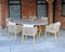 Luna 6 Seater Concrete Table Dining Set with Rope Dining Chairs