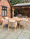 FSC Roma 150cm Table set with 6 Roma fixed chairs