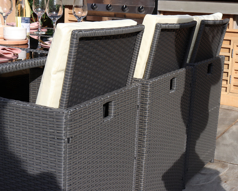 Cannes Grey 10 Seater KD Cube Set