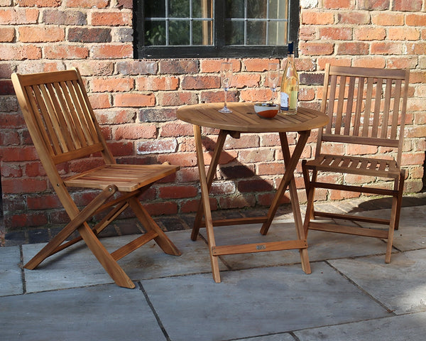FSC York 2 Seater Bistro Set with Folding Chairs