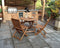 Brooklyn 4 Seater Round Folding Dining Set with Manhattan Chairs