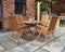 Brooklyn 4 Seater Round Folding Dining Set with Manhattan Recliners