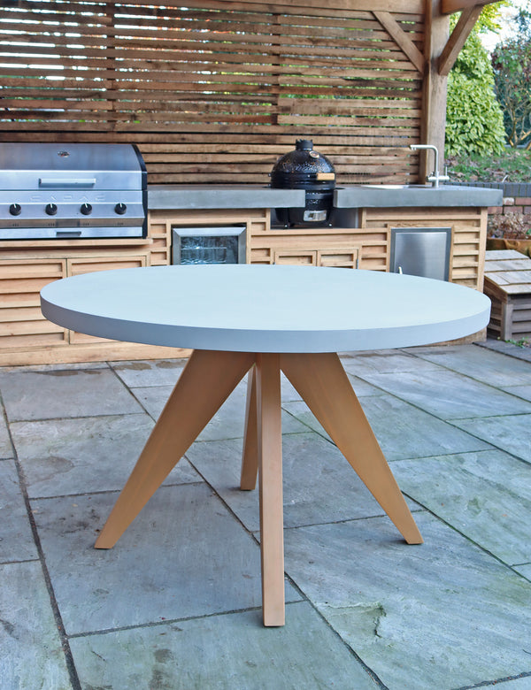 Luna 120cm Round Concrete Table