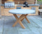 FSC Luna 180x130cm Ellipse concrete table - Warm grey  with 6 Roma Dining Chairs