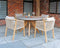 FSC Luna 120cm Round concrete table - Warm grey with 4 Roma Dining Chairs