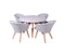 Luna 4 Seater Round Dining Set with Rattan Chairs