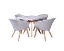 Luna 4 Seater Square Dining Set with Rattan Chairs