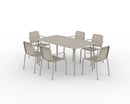 Porto 6 Seater Dining Set - Champagne