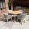 Roma 4 Seater Dining Set with Rattan Chairs