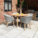 Roma 4 Seater Dining Set with Rattan Chairs