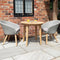 Roma Bistro Set with Rattan Dining Chairs