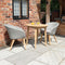 Roma Bistro Set with Rattan Dining Chairs