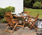 Manhattan 4 Seater Dining Set with 4 Folding Armchairs Chairs