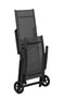 Sorrento Black Textylene Sunlounger with wheels