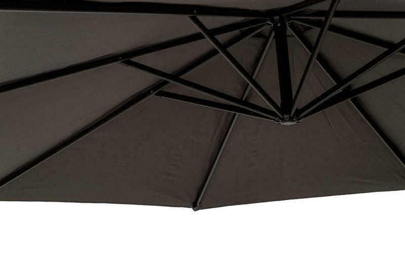 Grey 3m Deluxe Pedal Operated Rotational Cantilever Parasol