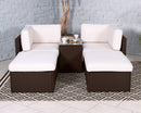 Berlin 4 Seater 5pc Multi Setting Relaxer Set - Brown