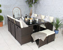Cannes Brown 10 Seater KD Cube Set