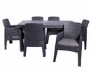 FARO-12 - FARO Black 7 Pc Rectangle Dining Set