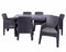 FARO-12 - FARO Black 7 Pc Rectangle Dining Set