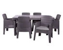 FARO-12 - FARO Black 7 Pc Rectangle Dining Set