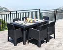 FARO-12 - FARO Black 7 Pc Rectangle Dining Set