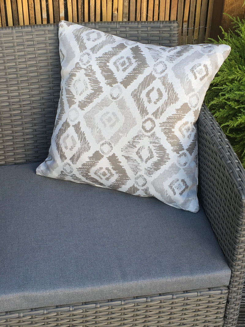 Grey Fleur Patterned Scatter Cushion