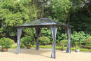 Zurich Polycarbonate Gazebo 3x3.6m Grey