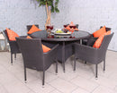 Malaga 6 Seater Fixed Dining Set