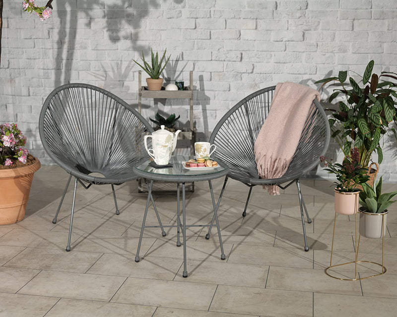 Monaco Egg Chair Sets - Grey