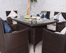 Nevada 6 Seater Rectangular Dining Set - Brown