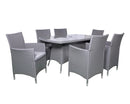 Nevada 6 Seater Rectangular Dining Set - Grey