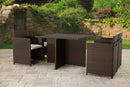 Nevada 4 Seater Cube Set - Brown