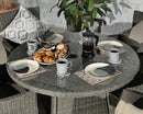 Paris 4 Seater Round Dining Set with Cushions